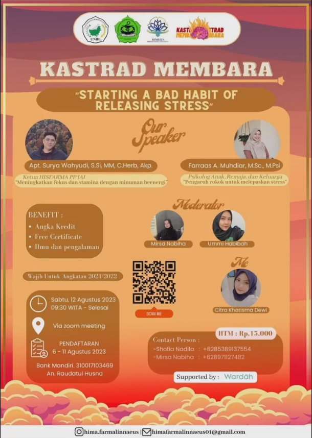 Webinar KASTRAD MEMBARA Universitas Borneo Lestari