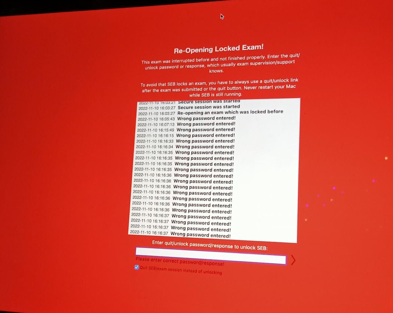 Quit Password Untuk Keluar Dari SEB (MAC)