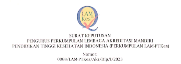 SK Akreditasi Program Studi Diploma Tiga Farmasi (2023)