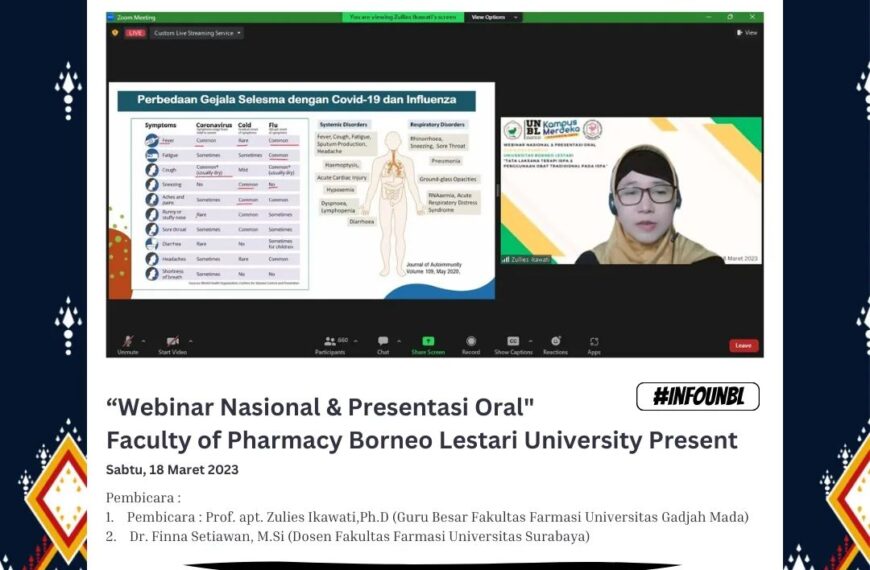Webinar Nasional & Presentasi Oral – Fakultas Farmasi Borneo Lestari