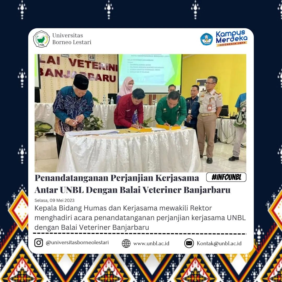 Kerjasama Universitas Borneo Lestari dengan Balai Veteriner Banjarbaru