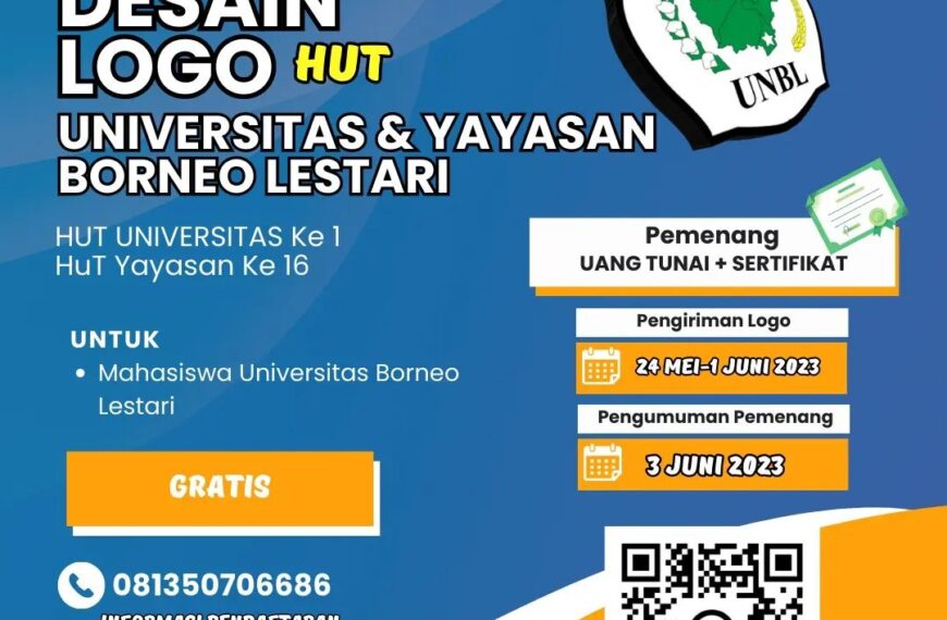 Lomba Desain Logo HUT Universitas Dan Yayasan Borneo Lestari
