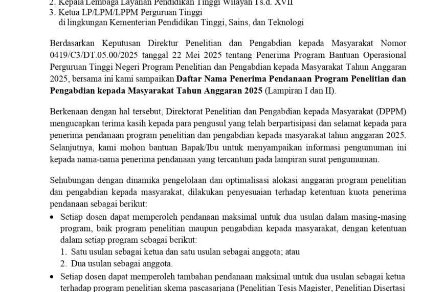 Universitas Borneo Lestari Raih Pendanaan Program Penelitian dan Pengabdian kepada Masyarakat Tahun 2025