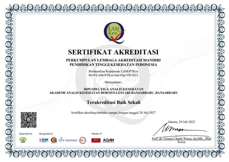 Accreditation Certificate – Diploma Three Health Analyst UNBL 2022-2027